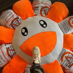 Murawocki 5 Foot Flower Plush Pillow | Takashi Murakami | Home Decor *RARE*